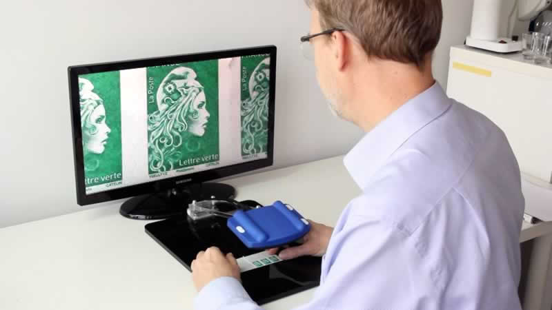 Froggyloupe zur Briefmarkenbeobachtung